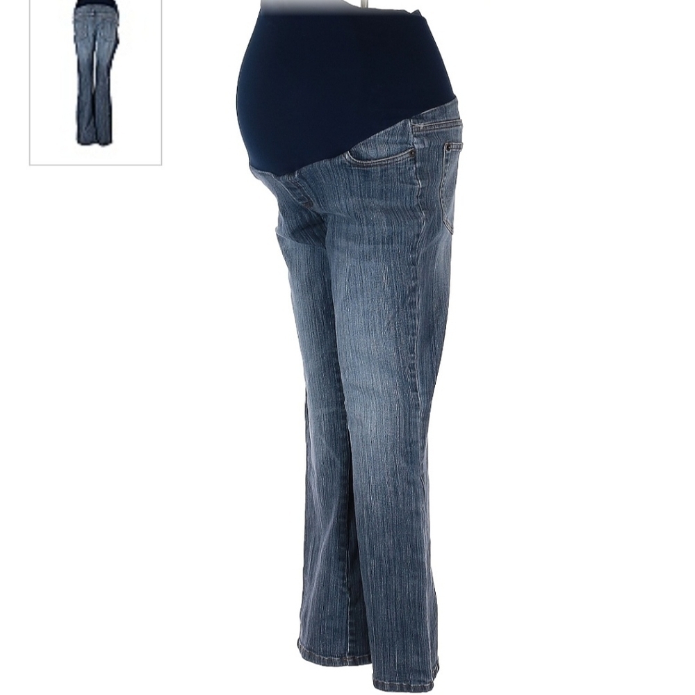 Motherhood Maternity Full Panel Maternity Denim Blue Jeans Women's Small S EUC